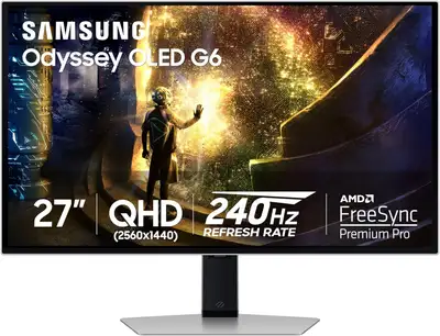 Samsung Odyssey G6 OLED Monitor 27'' INCH LS27DG612SNXZA QHD 2560x1440 240Hz ------ VISITEZ NOTRE SI...
