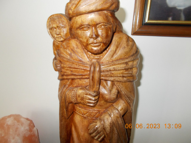 Women and child solid wood sculpture for sale in Arts & Collectibles in Bedford - Image 2