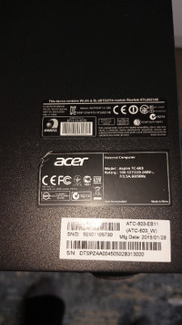Acer desktop computer