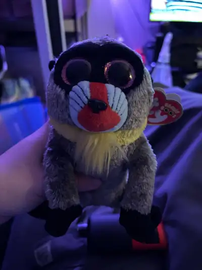 This adorable pre-loved Ty Beanie Boos Wasabi the Mandrill is ready for a new home, featuring its si...