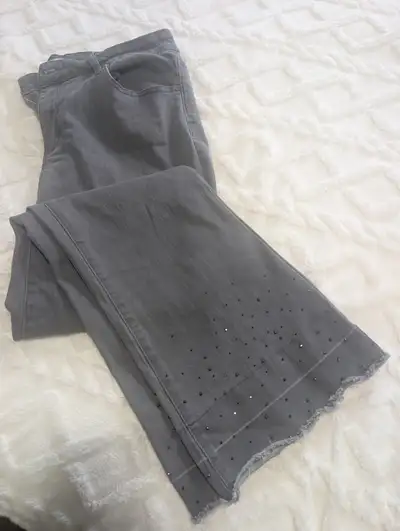 CHARLIE B DISTRESSED FLARE JEANS, View more