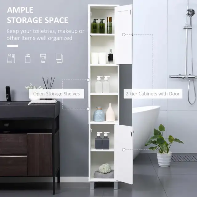 71" tall  Bathroom Storage Cabinet with Mirror  in Storage & Organization in Markham / York Region - Image 4