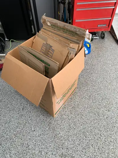 Moving boxes. 7 small book boxes and 1 medium box. You must pick up.