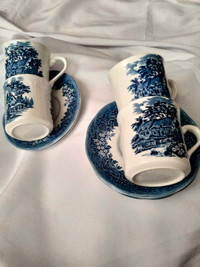 Material Ceramic J & G Meakin Blue Romantic English Flat Tea Cup