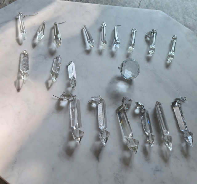 19 Assorted Antique Crystal Chandelier Prisms Indoor Lighting & Fans