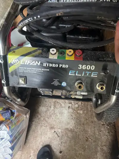 Up for sale is a Lifan Hydro Pro 3600 Elite Series gas-powered pressure washer. This is a beast of a...