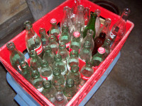 Assorted vintage coca cola bottles
