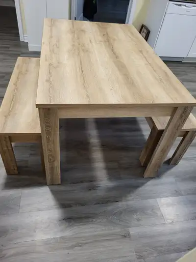 Kitchen Table with 2 Benches, View more