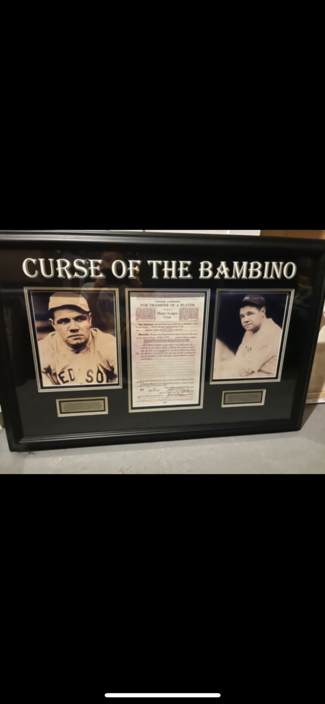 Babe Ruth framed copy of Boston Red Sox trade contract in Arts & Collectibles in Oshawa / Durham Region