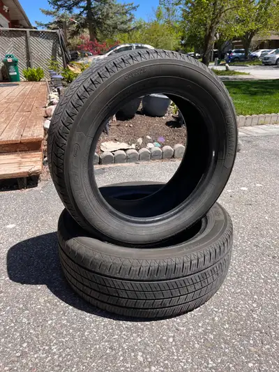 2x 205/55R16 Yokohama Avid Ascent GT All Season Summer Tires. 5/32nds tread life in 1 tire. 7/32nds...