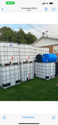 Réservoirs plastiques 1200 litres Totes 