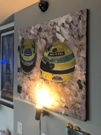 Original painting Memory of Ayrton Senna F1 champion. 1 of 1.