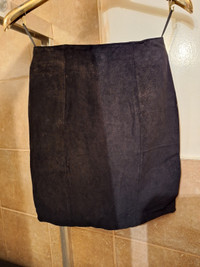 Black Suede Vintage Skirt,  Small (Kit Cat Club rescue)