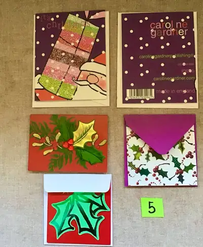Vintage Christmas Holiday Gift Cards With Envelopes, View more