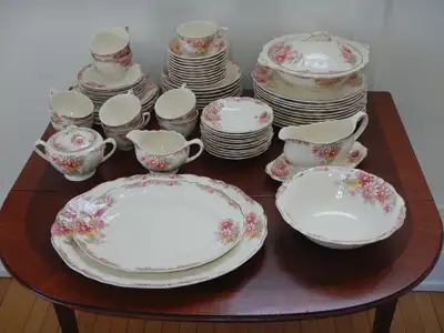 Vintage 88 pc. J&G Meakin Sunshine 1940's dinnerware, View more