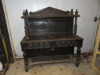 Highly Carved , Solid Wood Sideboard