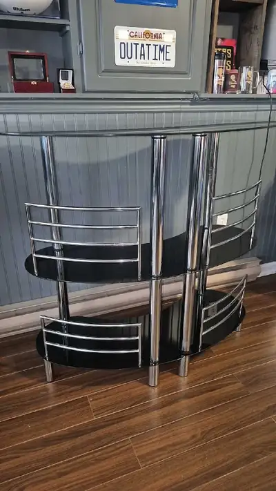 3 tier glass bar., View more