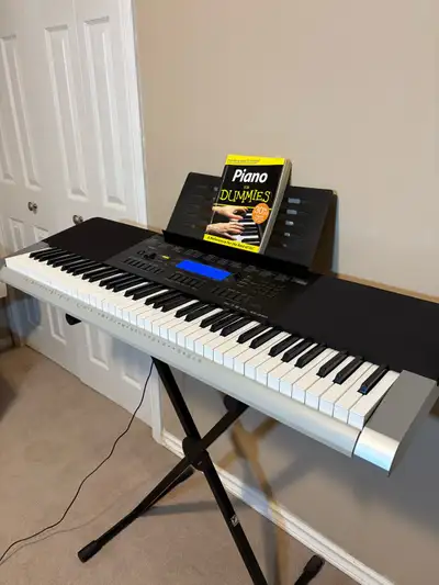 PIANO WORKSTATION KEYBOARD IN AMAZING CONDITION & ACCESSORIES, View more