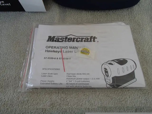 Mastercraft Hawkeye Laser Level in Hand Tools in Sarnia - Image 7