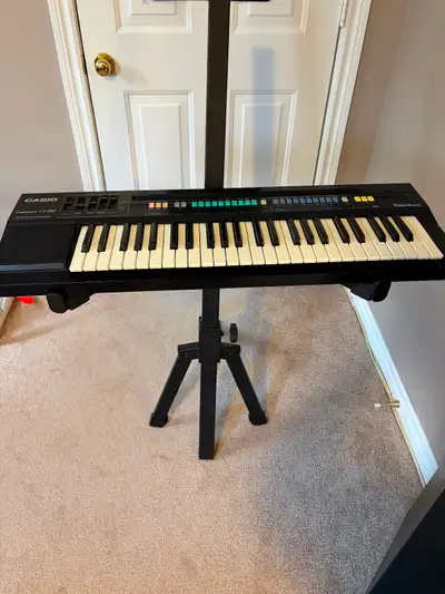 Casio Casiotone CT-380 keyboard and stand, View more