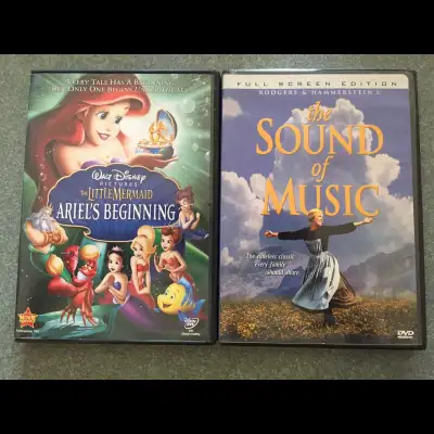 Disney DVDs The Little Mermaid Ariel’s Beginning Sound Of Music , View more