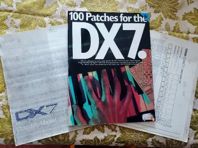 Yamaha DX7 Patches and Operating Manual book. Including “Voice Data Lists” to create your own patche...