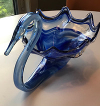 MCM Art Glass Swan Bowl