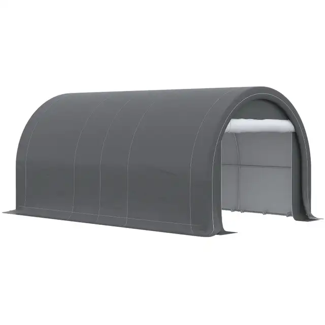 10' x 16' Heavy Duty Portable Carport Tent with Zippered Door in Outdoor Tools & Storage in Markham / York Region - Image 9