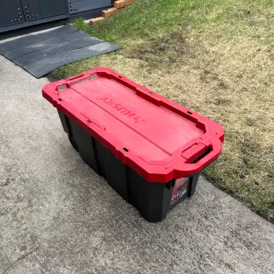 Husky 45 Stackable Storage Bin with Wheels, View more