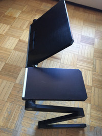 Adjustable laptop stand with cup tray
