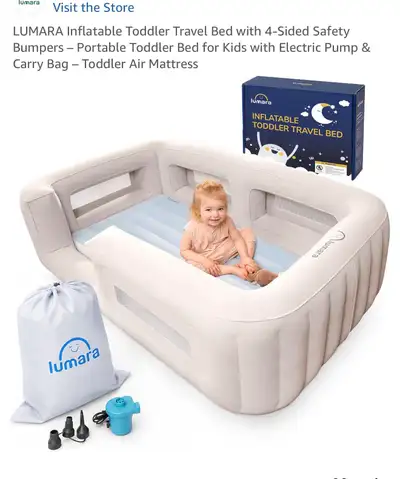 LUMARA Inflatable Toddler Travel Bed New, View more
