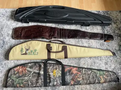 Gun cases I have no use for. $30 obo except the leather case. It’s 1960s hand engraved leather lined...