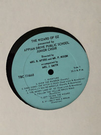 The Wizard of Oz  by Appian Dr. Public school vintage Lp record