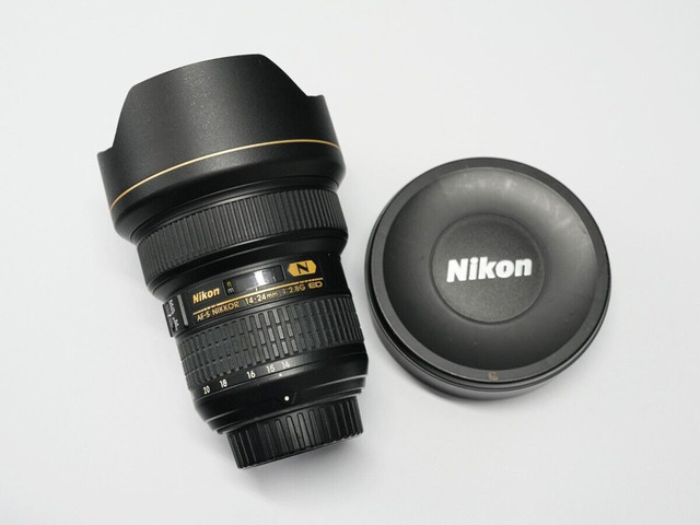 objectif grande angle Nikon Nikkor AF-S 14-24 F/2.8 dans Appareils photo et caméras  à Ville de Québec