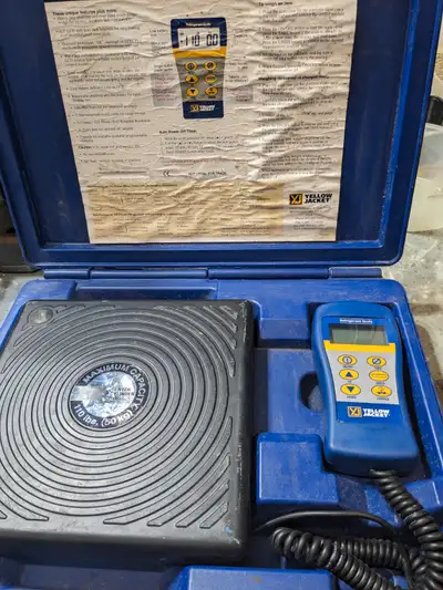 YELLOW JACKET 68802 BALANCE ELECTRONIQUE ELECTRONIC FREON CHARGING SCALE IN GOOD CONDITION