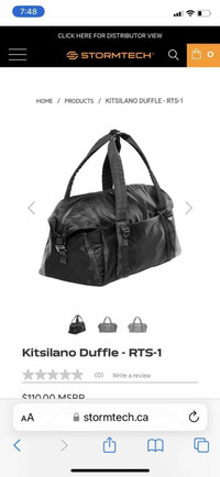 Brand New Stormtech Kitsilano Duffle Bag