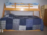 SOLID WOOD BUNK BED SINGLE OVER DOUBLE WITH DRAWERS