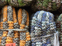 pantoufle tricoter maison  double laine