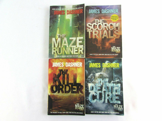 set of 4 books by JAMES DASHNER in the MAZE RUNNER series in Fiction in Burnaby/New Westminster