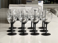 Wine Glasses in Box - DECORATED Goth Style