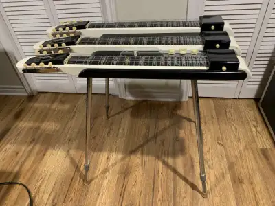 National Grand Console Triple Neck Steel Guitar Model 1052 1950s, View more