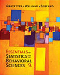 Essentials of Statistics Behavioral Sciences 9E 9781337098120
