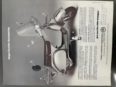 1982 Vespa PX200E in excellent condition. Like on the photo except white, windshield bottom part bla...