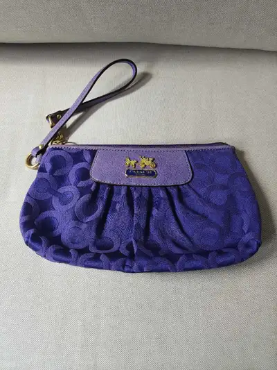 Purple Coach Wristlet Bag, View more