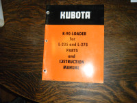 Kubota K-90 Loader for L-235, L-275 Tractor Parts, Instruction M