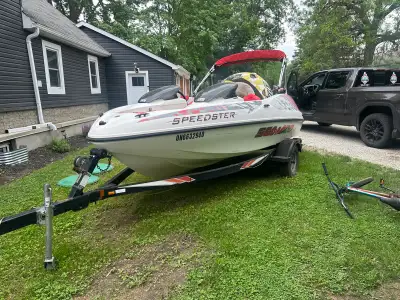 1998 Seadoo speedster with twin 800 rotax engines(220hp) boat seats 5 and had both engines and jet p...