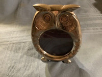 Vintage Pewter Owl Picture Frame