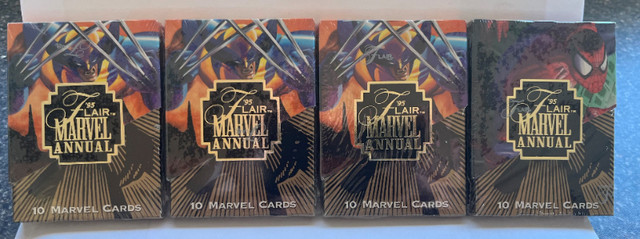 Vintage 1995 Flair Marvel Annual Sealed Packs in Arts & Collectibles in Edmonton