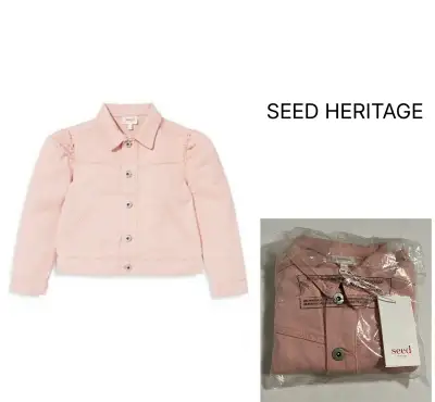 SEED HERITAGE - 4 - NWT - GIRLS PINK DENIM JEAN JACKET, View more