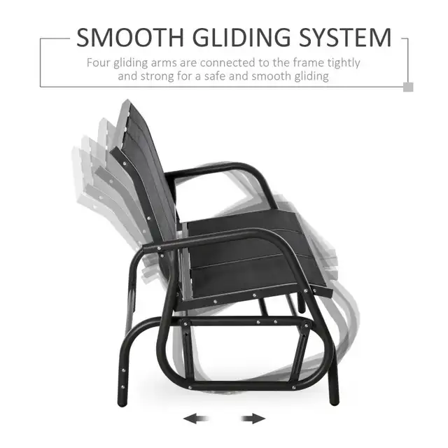 3-Seat Outdoor Glider Chair, Patio Rocking Chair, Steel Frame, in Chairs & Recliners in Markham / York Region - Image 5
